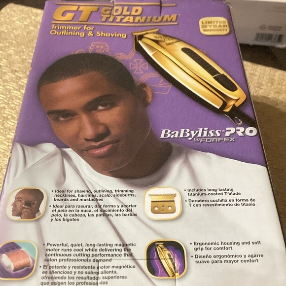 COPY - Men’s trimmer for outlining and shaving. Babyliss Pro by Forfex. Gold Ti… - Picture 3 of 5